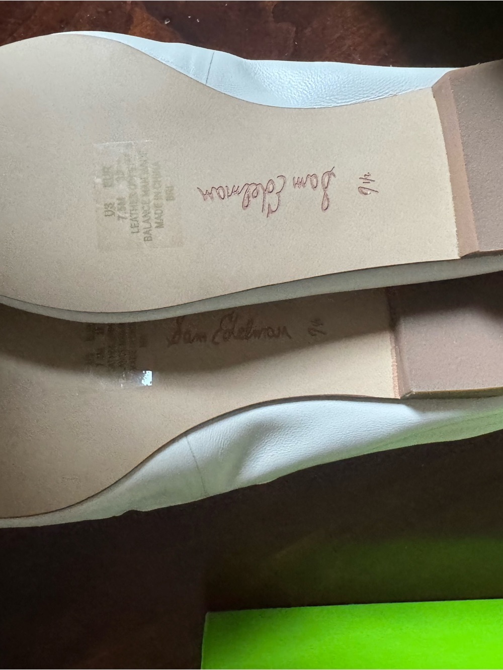 New Sam Edelman Bri Pointed-Toe Ballet Flat in Cream 7.5 Hard to Find - Picture 5 of 8